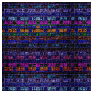 Colorful Mosaic Pattern Burlap Rustic #11 Stof