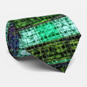 Colorful Mosaic Pattern Burlap Rustic #19 Stropdas (Opgerold)