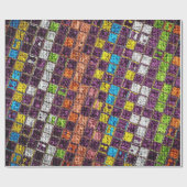 Colorful Mosaic Pattern Burlap Rustic #4 Cadeaupapier (Vlak)
