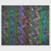 Colorful Mosaic Pattern Burlap Rustic #6 Cadeaupapier (Vlak)