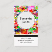 Colorful Mosaic Pattern Freelance Writer Visitekaartje (Achterkant)