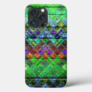 Colorful Mosaic Pattern Kijk uit 3 iPhone 13 Pro Hoesje