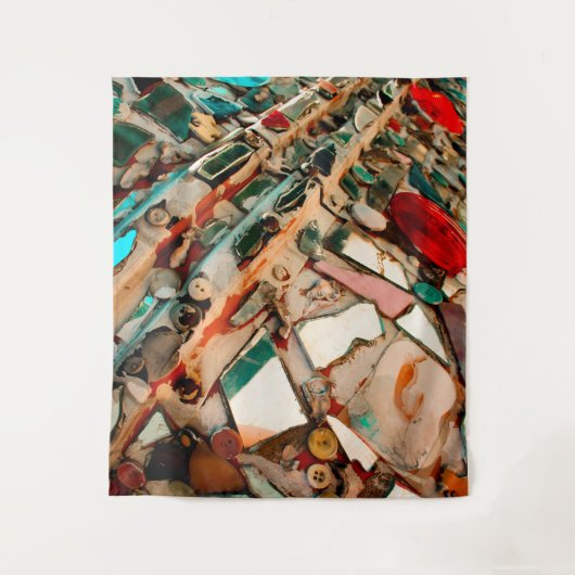 Colorful Mosaic Tapestry Wandkleed (Voorkant)