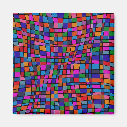 Colorful Mosaic Tegel Patroon Magneet (Voorkant)