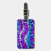 Colorful Mosaic Tegel Pattern Bagagelabel (Voorkant verticaal)