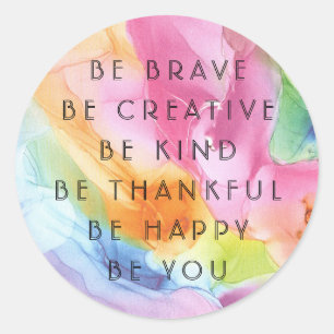 Colorful Motivatie & Inspirations Words Ronde Sticker