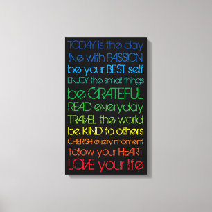 Colorful Motivation Canvas Afdruk