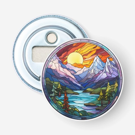 Colorful Mountain Landscape Bottle Opener (Voorkant)