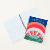 Colorful Mountain Sun Boys Custom Notitieboek (Binnen)