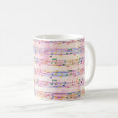 Colorful Multicolor Music Note Classic Koffiemok (Voorkant rechts)
