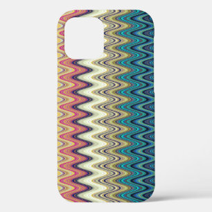Colorful Multicolored Elegant Wavy Pattern iPhone 12 Pro Hoesje