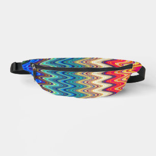 Colorful Multicolored Elegant Wavy Pattern Heuptasje