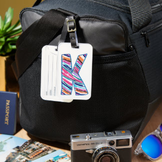 Colorful Multicolored Letter K as in Kay Bagagelabel