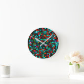Colorful Multicolored Mosaic Pattern Ronde Klok (Huis)