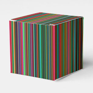 Colorful Multicolored Striped Pattern Bedankdoosjes
