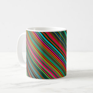 Colorful Multicolored Stripes Koffiemok