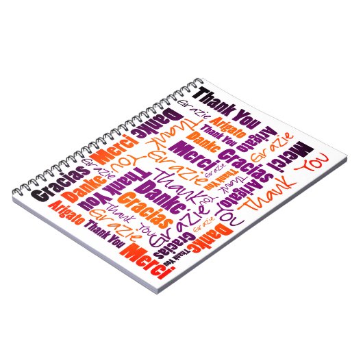 Colorful Multilingua Merci Gratitude Journal (Côté gauche)