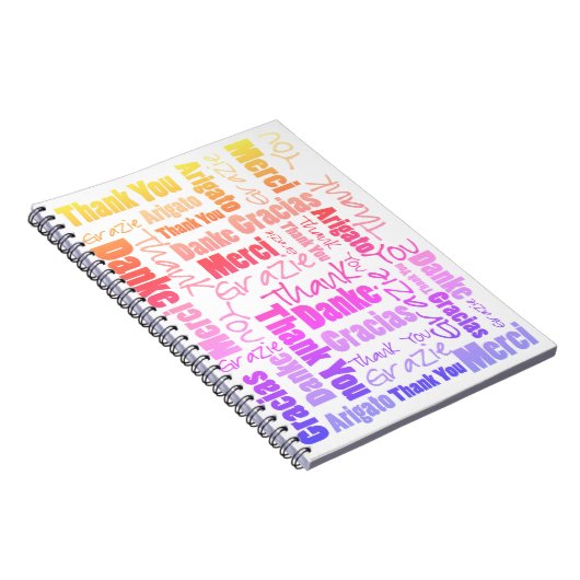 Colorful Multilingua Merci Gratitude Journal (Côté Droit)