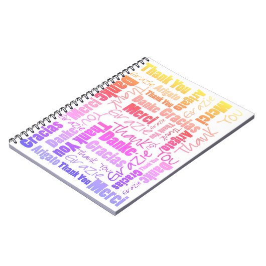 Colorful Multilingua Merci Gratitude Journal (Côté gauche)