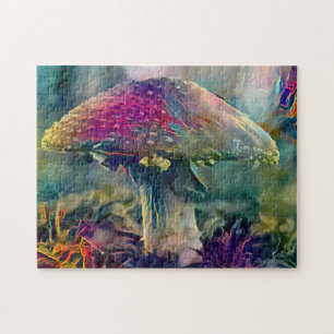 Colorful Mushroom Fungi   Harde uitdagende Jigzaag Legpuzzel