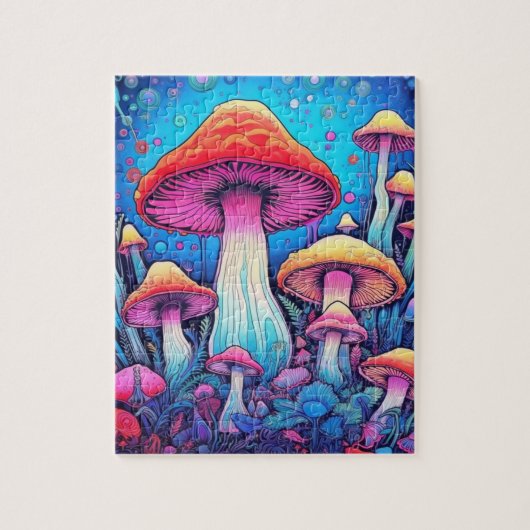 Colorful Mushroom Fungi | Harde uitdaging Legpuzzel (Verticaal)