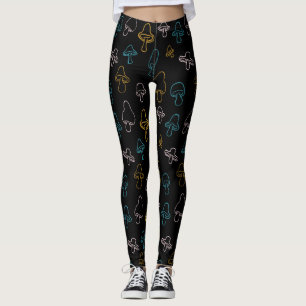 Colorful Mushroom Patroon Leggings
