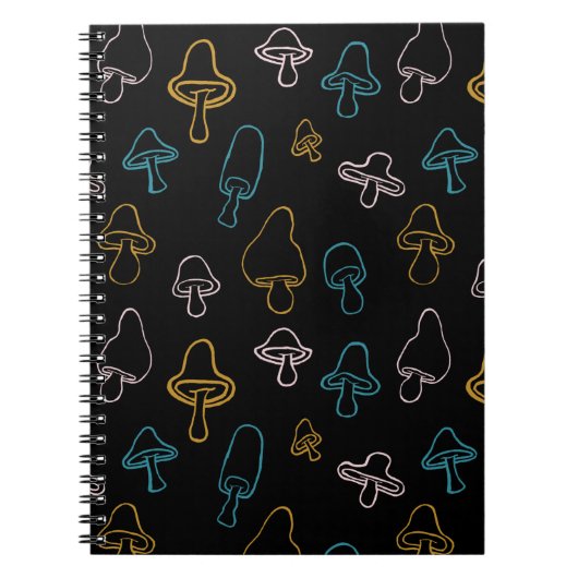 Colorful Mushroom Patroon Notitieboek (Voorkant)