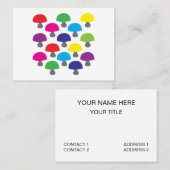 Colorful Mushroom Visitekaartje (Voorkant / Achterkant)