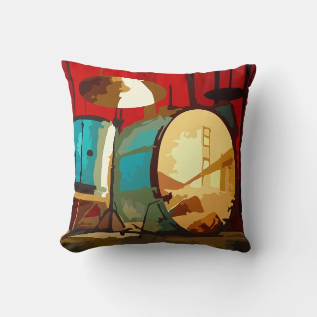 Colorful Music Drums Kussen (Voorkant)