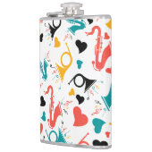 Colorful Music Instruments Note & Hearts Pattern Heupfles (Links)