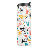 Colorful Music Instruments Note & Hearts Pattern Thermosbeker (Gedraaid links)