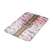 Colorful Music note Musician Monogram Badmat (Gekanteld)