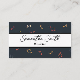 Colorful Music note Musician Music Teacher Visitekaartje