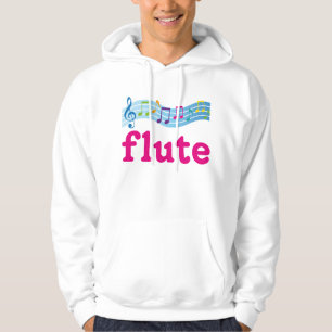 Colorful Music Personeel Flute Design Cadeaus Hoodie