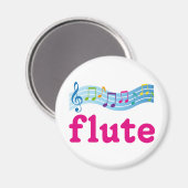 Colorful Music Personeel Flute Design Cadeaus Magneet (Voorkant / Achterkant)