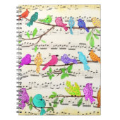 Colorful Musical Birds Notitieboek Spring (Voorkant)