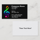 Colorful Musical Clef Symbol Visitekaartje (Voorkant / Achterkant)