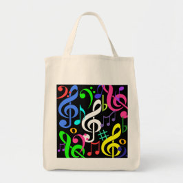 Colorful Musical Notes Bag Tote Bag