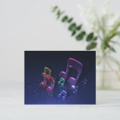 Colorful Musical Notes Design Briefkaart (Staand voorkant)