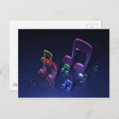 Colorful Musical Notes Design Briefkaart (Voorkant / Achterkant)