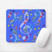 Colorful Musical Notes Mousepad II Muismat (Met muis)