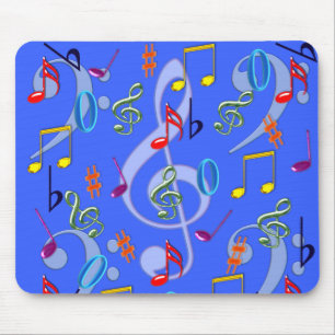 Colorful Musical Notes Mousepad II Muismat
