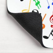 Colorful Musical Notes Mousepad Muismat (Hoek)