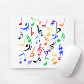 Colorful Musical Notes Mousepad Muismat (Met muis)