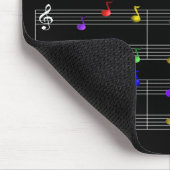 Colorful Musical Notes  Mousepad Muismat (Hoek)