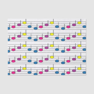 Colorful Musical Notes Tissuepapier