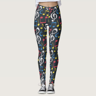 Colorful muzieknoot Patroonmuzikant Leggings