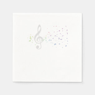 Colorful Muzieknoten Musician Musical Instrument G Servet