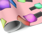 Colorful Nail Poolse meisjes Makeup Cadeaupapier (Rol Hoek)