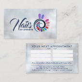 Colorful Nails Spiral Appointment Visitekaartje (Voorkant / Achterkant)